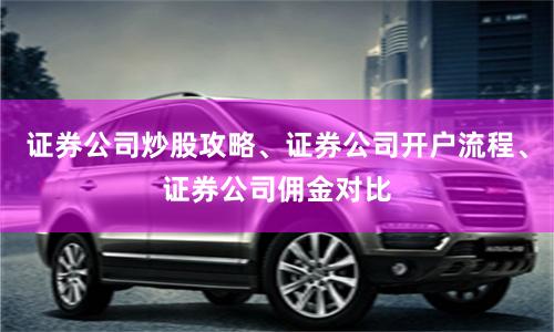 证券公司炒股攻略、证券公司开户流程、证券公司佣金对比
